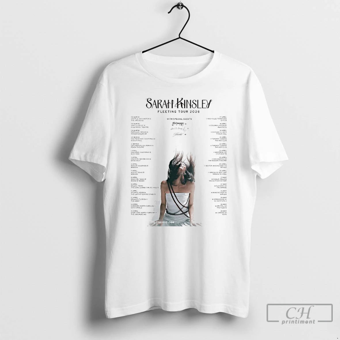 Classic Sarah Kinsley The Fleeting Tour 2026 Tour Dates T-Shirts, Hoodie, Sweatshirt | AU01DripNestTees.com