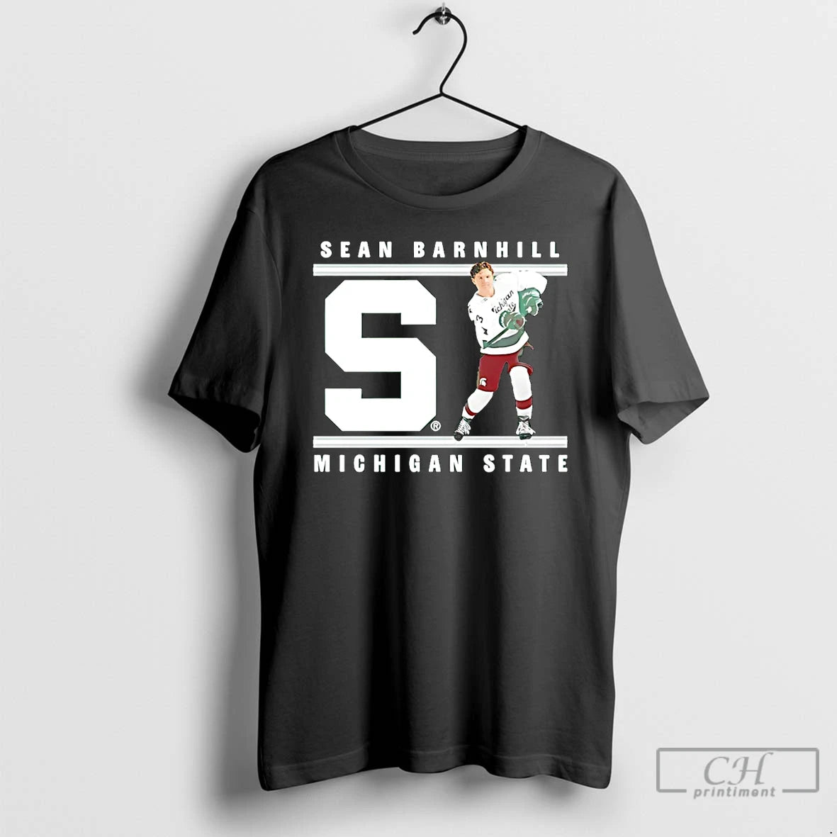 Classic Sean Barnhill Michigan State Hockey Illustrated Christmas T-Shirts, Hoodie, Sweatshirt | AU01DripNestTees.com