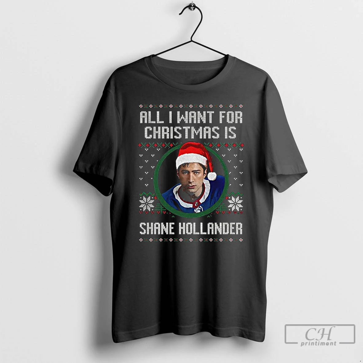 Classic Shane Hollander All I Want For Christmas Is Merry Xmas T-Shirts, Hoodie, Sweatshirt | AU01DripNestTees.com