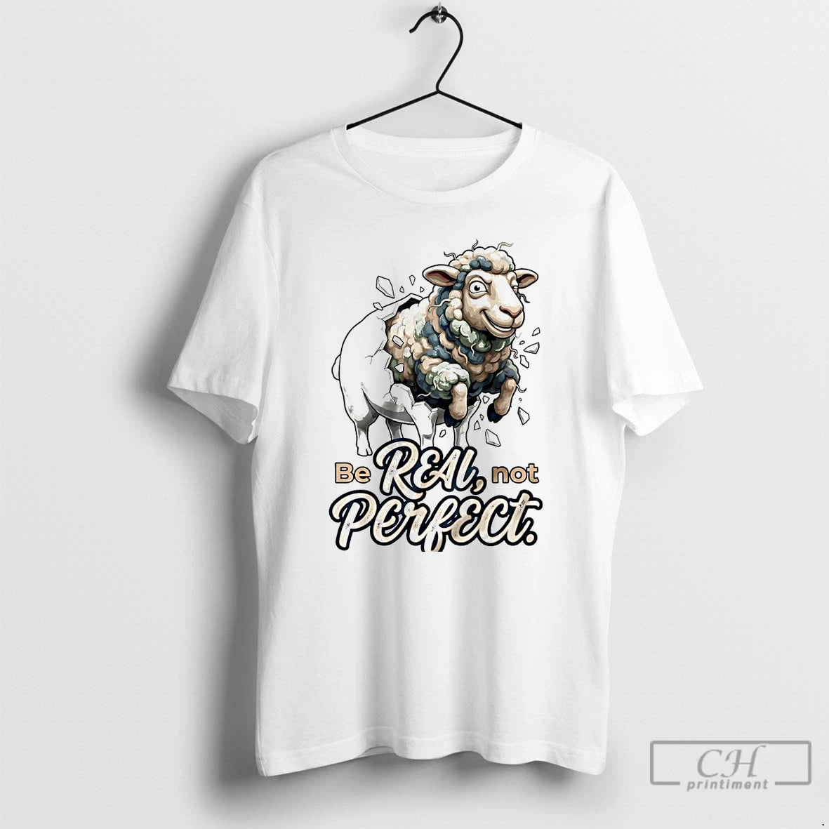 Classic Sheep Be Real Not Perfect T-Shirts, Hoodie, Sweatshirt | AU01DripNestTees.com