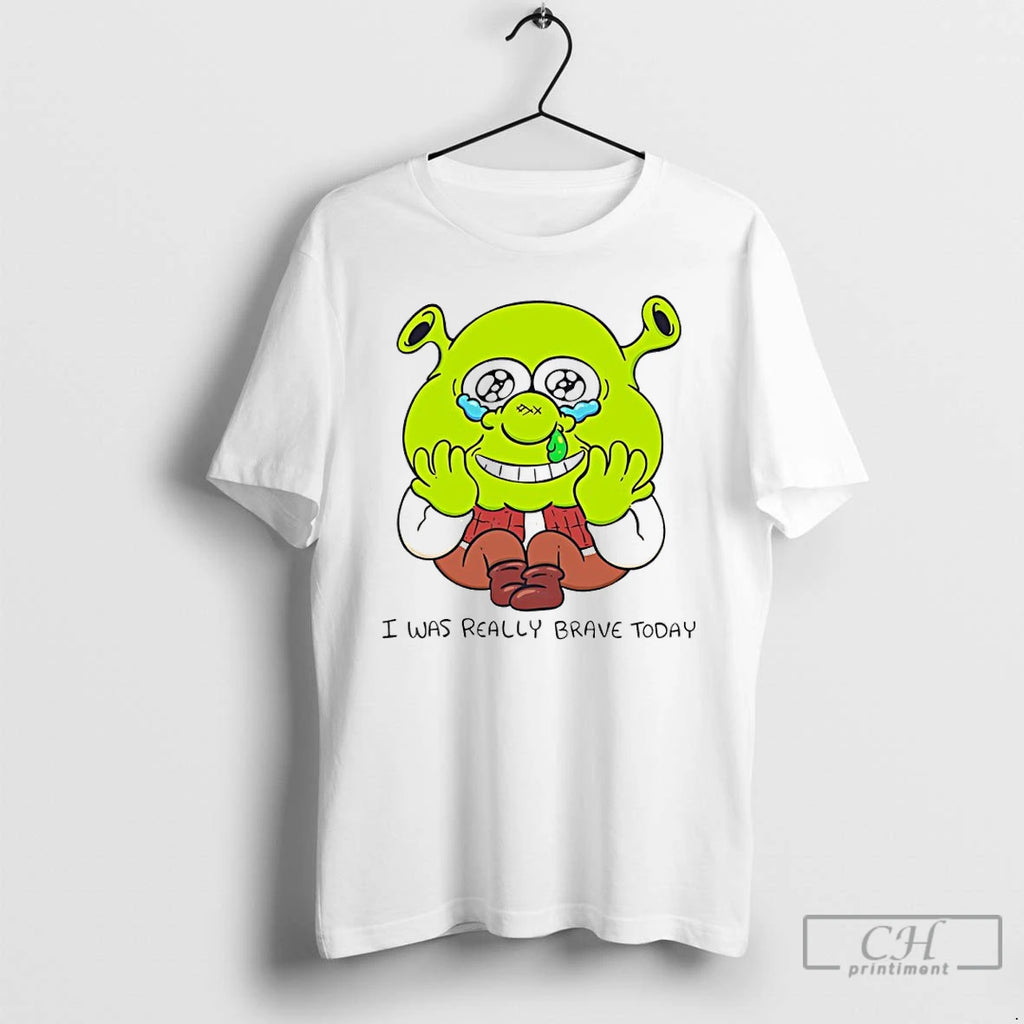 Classic Shrek I Was Ready Brave Today Chibi T-Shirts, Hoodie, Sweatshirt | AU01DripNestTees.com