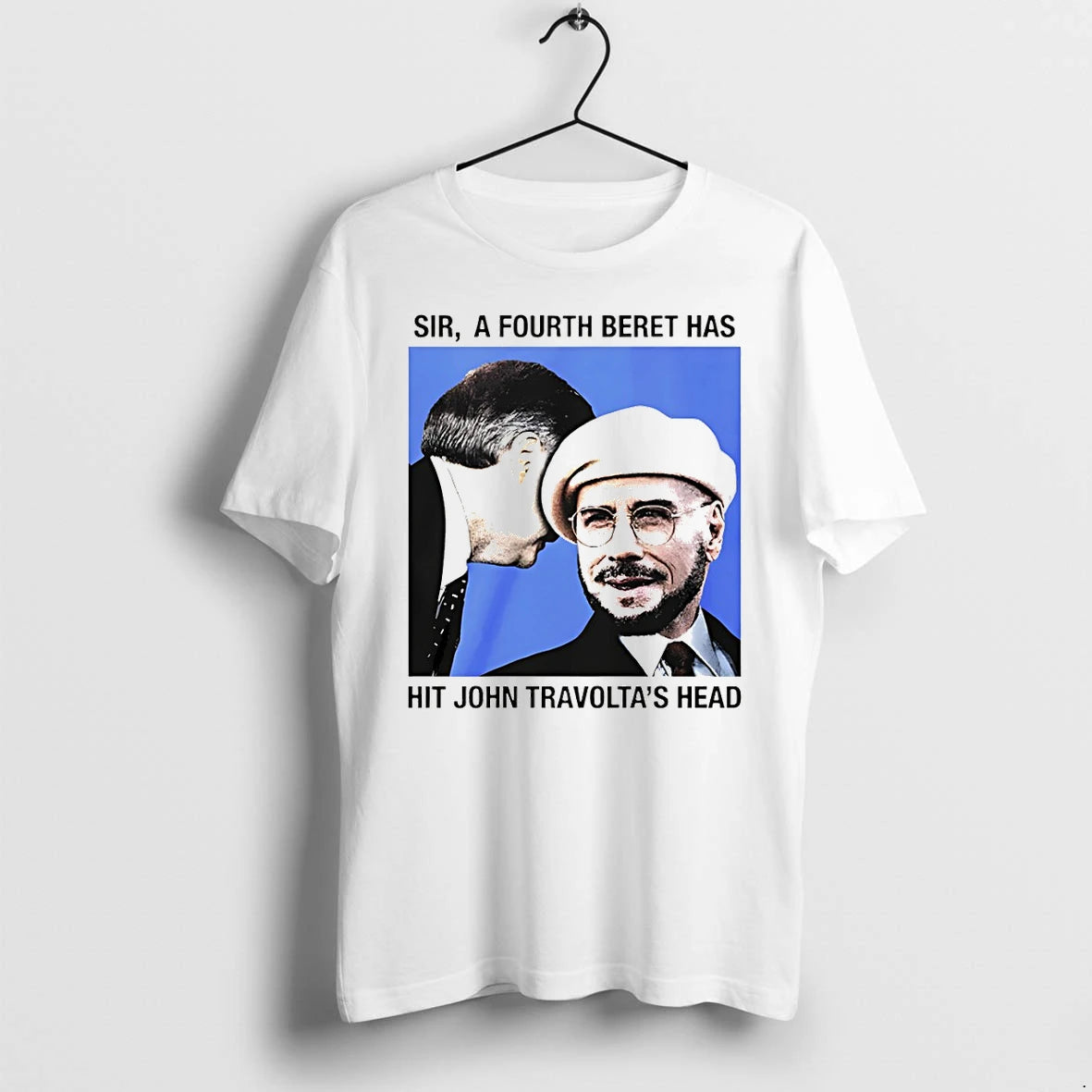 Classic Sir A Fourth Beret Has Hit John Travoltas Head Vintage Shirts Sweater