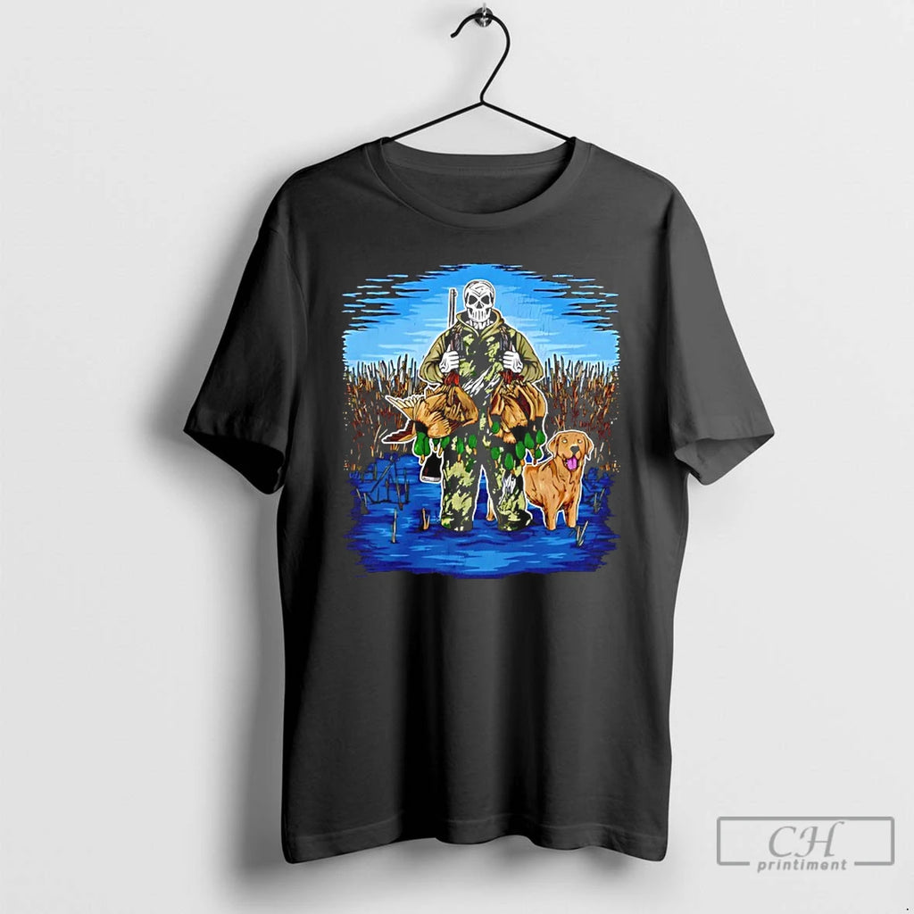 Classic Skeleton Duck Huntin Yellow Lab T-Shirts, Hoodie, Sweatshirt | AU01DripNestTees.com