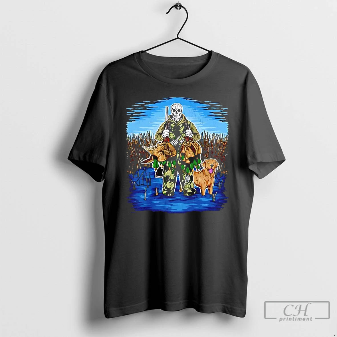 Classic Skeleton Duck Huntin Yellow Lab T-Shirts, Hoodie, Sweatshirt | AU01DripNestTees.com