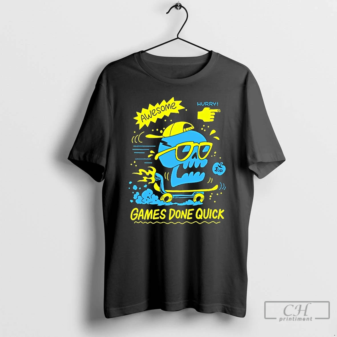 Classic Skull Awesome Hurry Games Done Quick T-Shirts, Hoodie, Sweatshirt | AU01DripNestTees.com