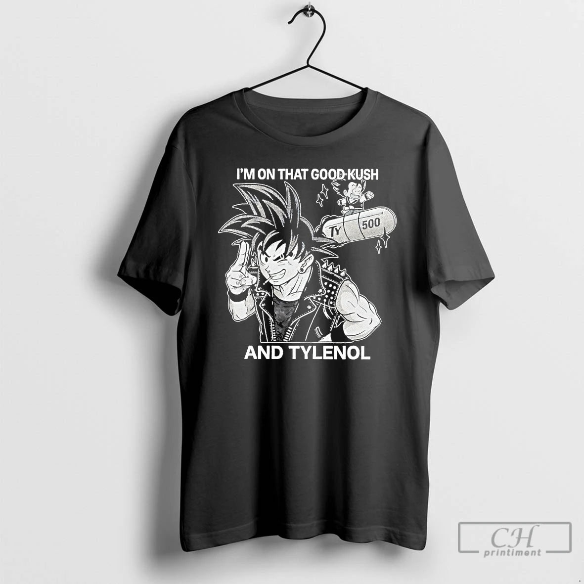 Classic Son Goku And Im On That Good Kush And Tylenol T-Shirts, Hoodie, Sweatshirt | AU01DripNestTees.com