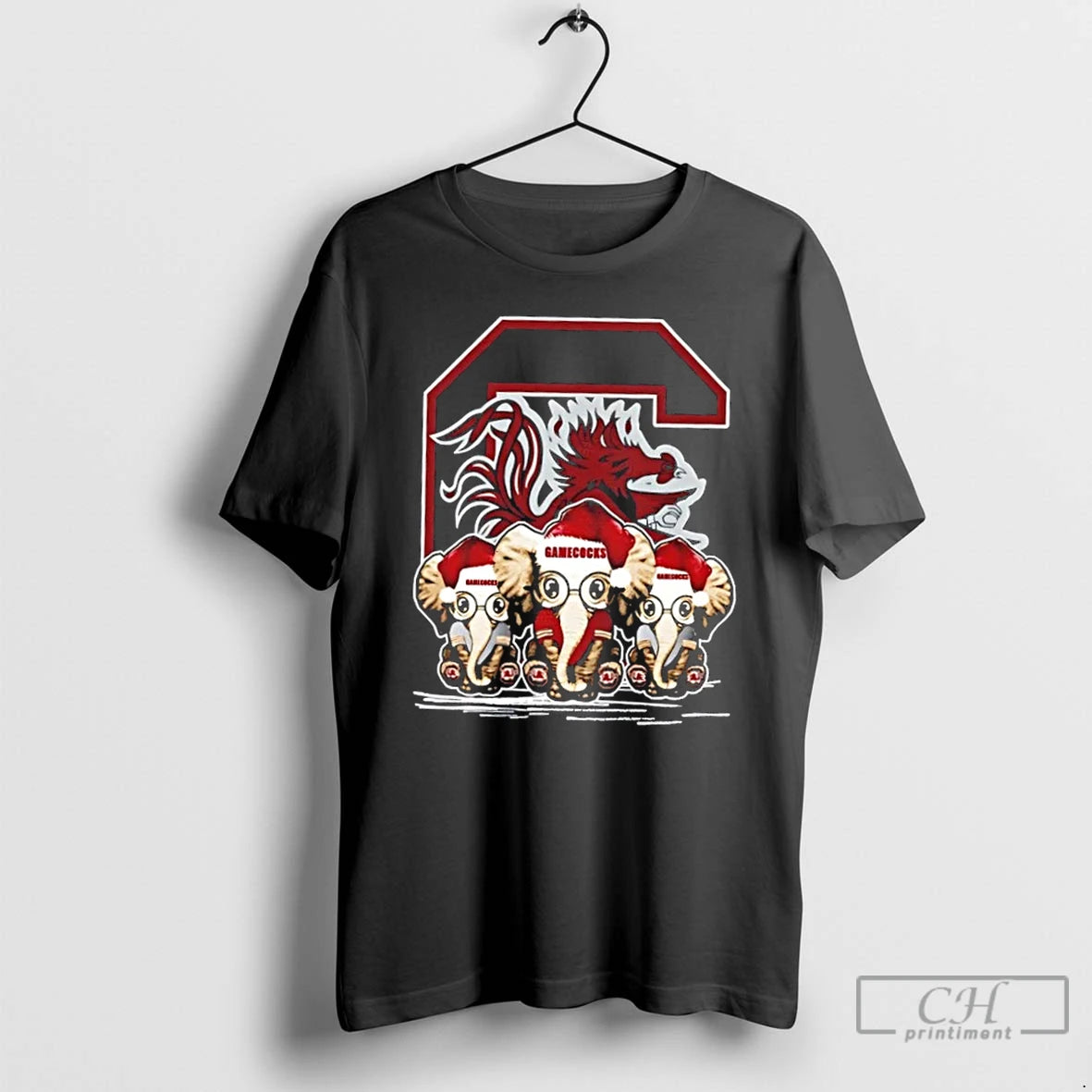 Classic South Carolina Gamecocks X Elephants Santa Hat Merry Christmas T-Shirts, Hoodie, Sweatshirt | AU01DripNestTees.com