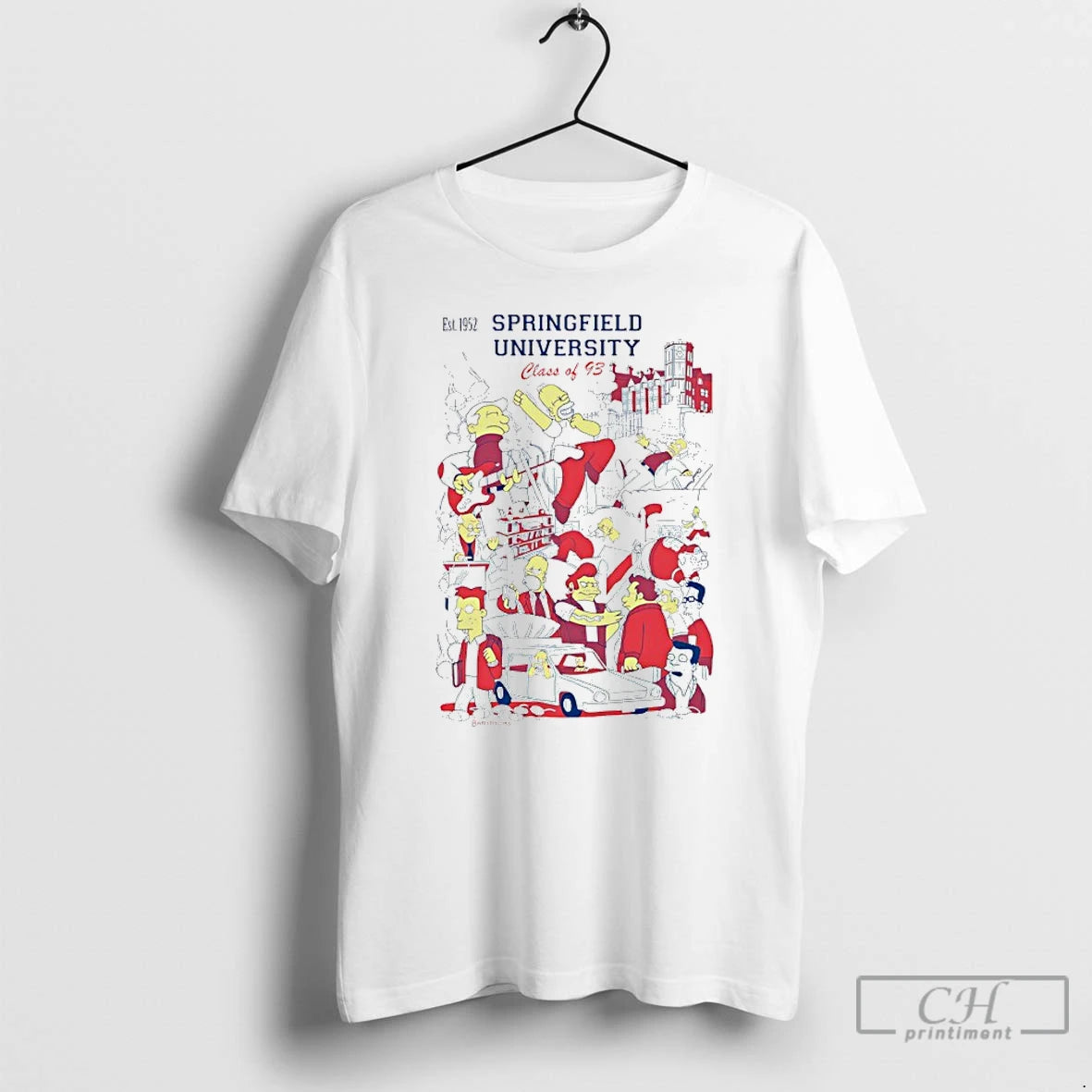 Classic Springfield University Class Of 93 Comic T-Shirts, Hoodie, Sweatshirt | AU01DripNestTees.com