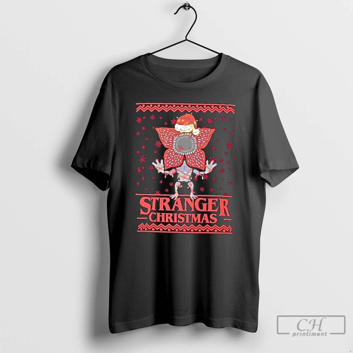 Classic Stranger Christmas Demogorgon Holiday Parody T-Shirts, Hoodie, Sweatshirt | AU01DripNestTees.com