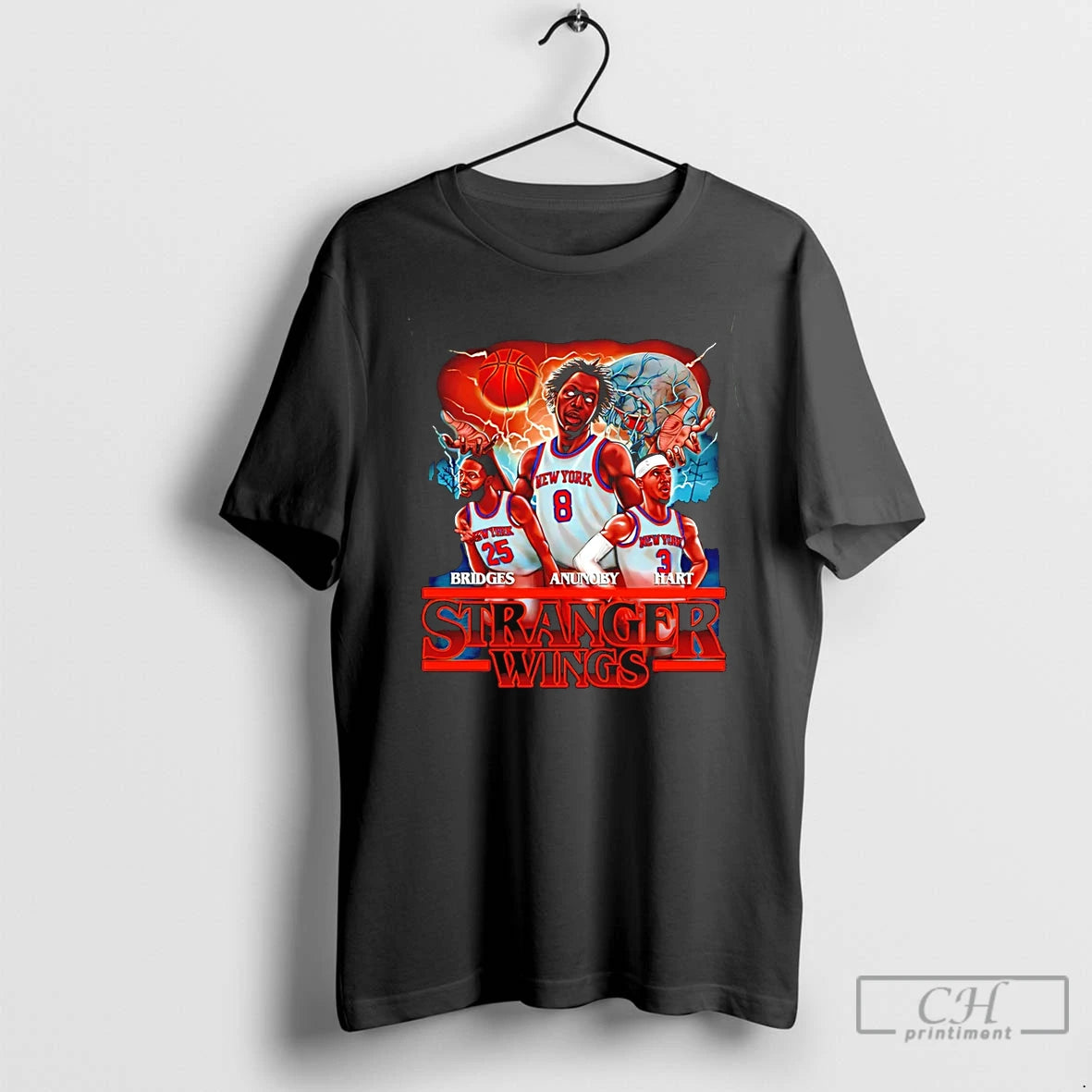 Classic Stranger Wings Stranger Thing Bridges Anunoby Hart Ny Knicks T-Shirts, Hoodie, Sweatshirt | AU01DripNestTees.com
