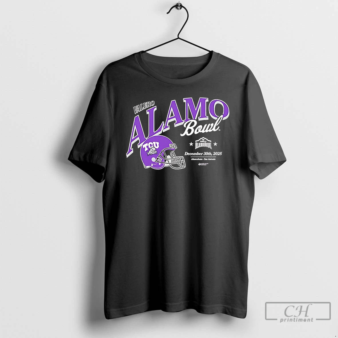 Classic Tcu Horned Frogs 2025 Valero Alamo Bowl Helmet T-Shirts, Hoodie, Sweatshirt | AU01DripNestTees.com