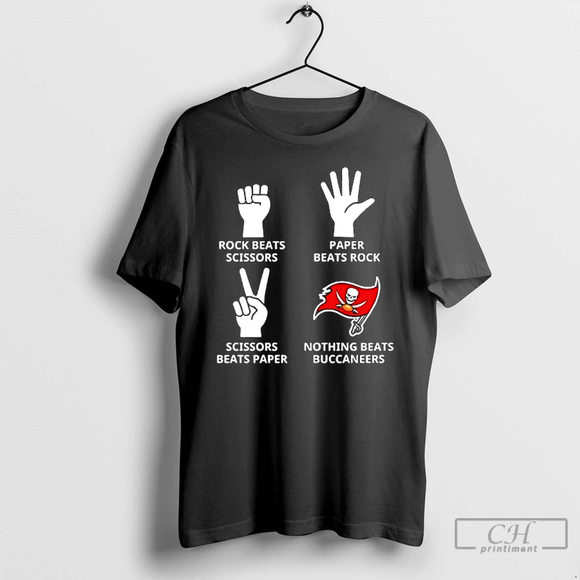 Classic Tampa Bay Buccaneers Nothing Beats Rock Beats Scissors Paper Beats Rock Scissors Beats Paper T-Shirts, Hoodie,...