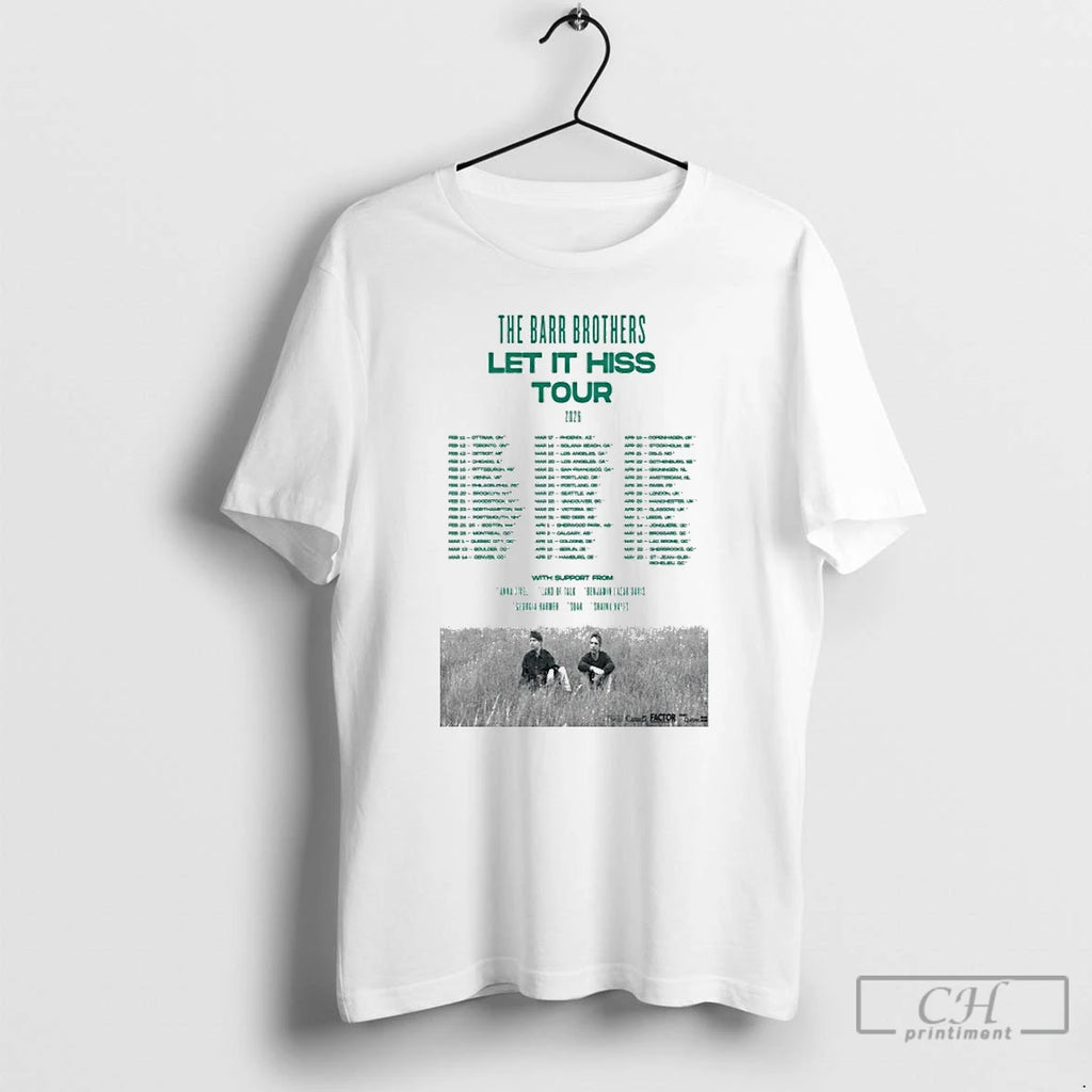 Classic The Barr Brothers Let It Hiss Tour 2026 Dates T-Shirts, Hoodie, Sweatshirt | AU01DripNestTees.com