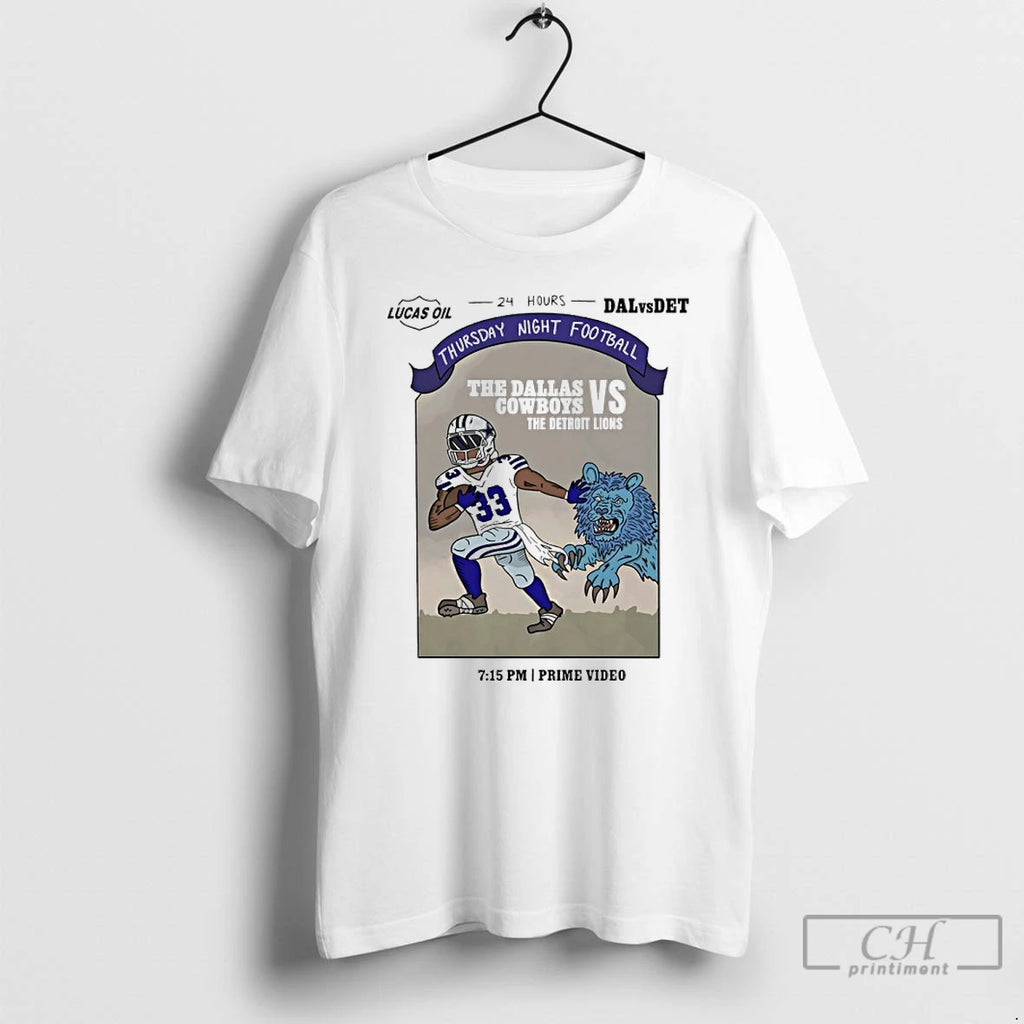Classic The Dallas Cowboys Vs The Detroit Lions 2025 Thursday Night Football T Shirts Sweater Hoodie, Sweatshirt