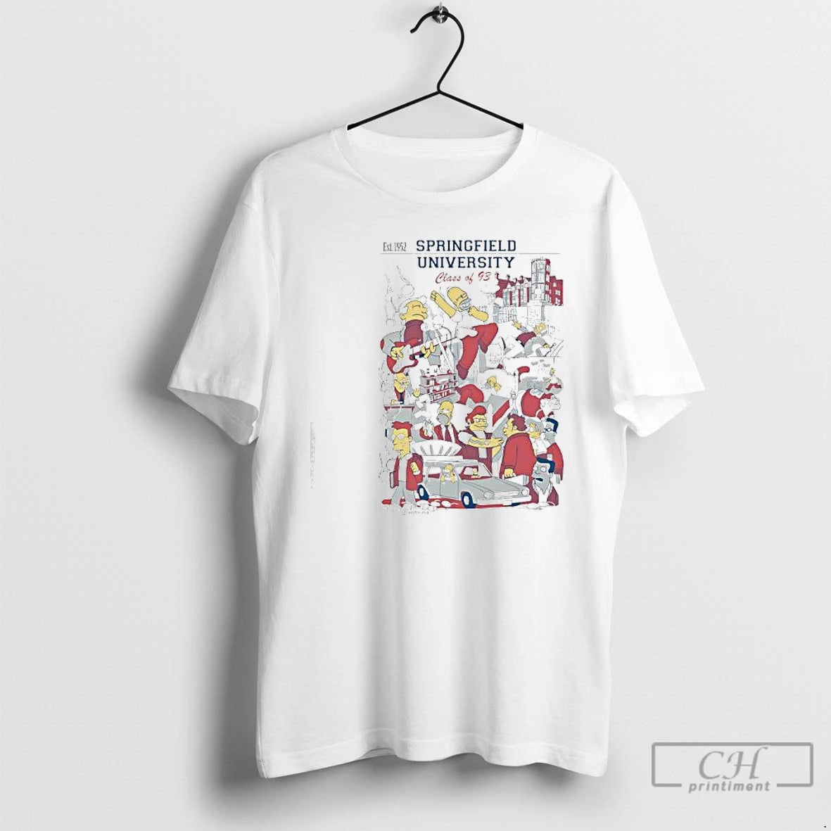 Classic The Simpsons Springfield University Class Of 93 Homer Goes To College T Shirts Sweater Hoodie, Sweatshirt