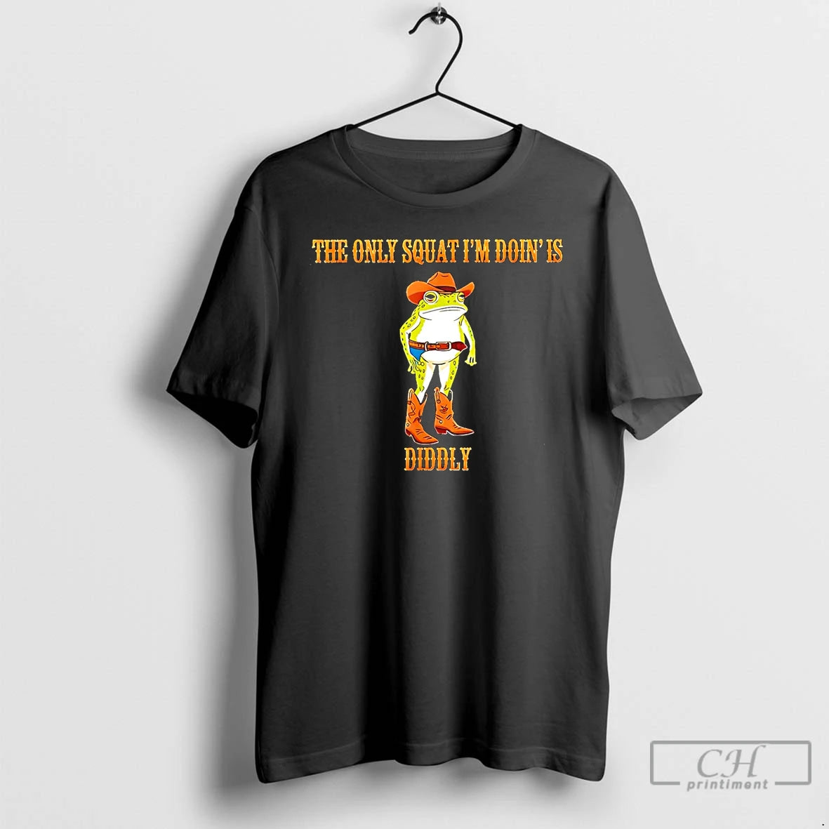Classic The Only Squat Im Doin Is Diddly Frog Cowboy T-Shirts, Hoodie, Sweatshirt | AU01DripNestTees.com
