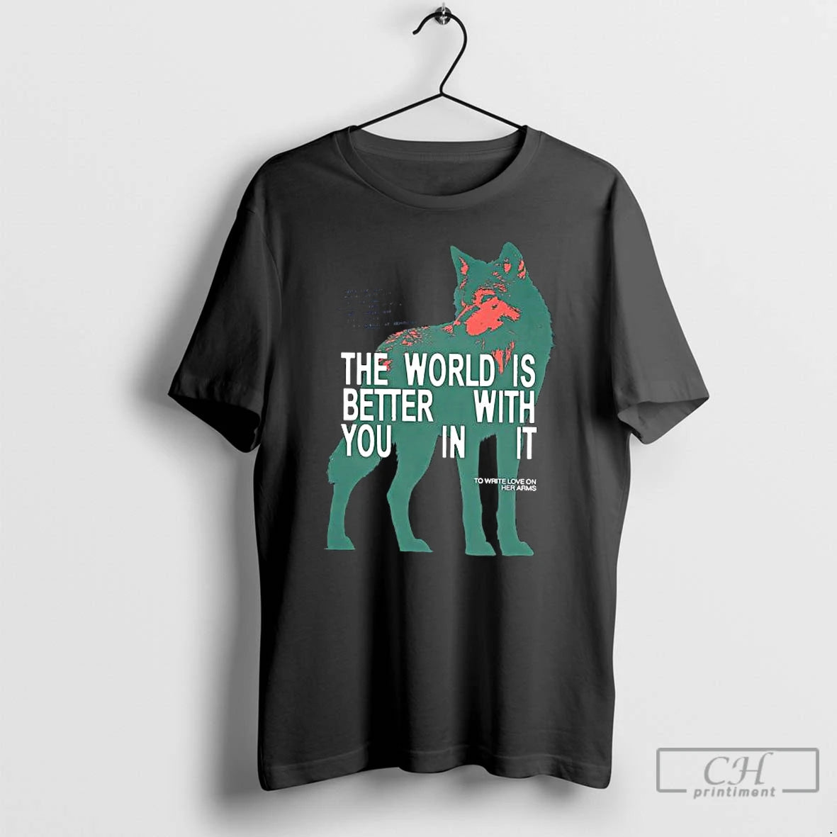 Classic The World Is Better With You In It Wolf Graphic T-Shirts, Hoodie, Sweatshirt | AU01DripNestTees.com