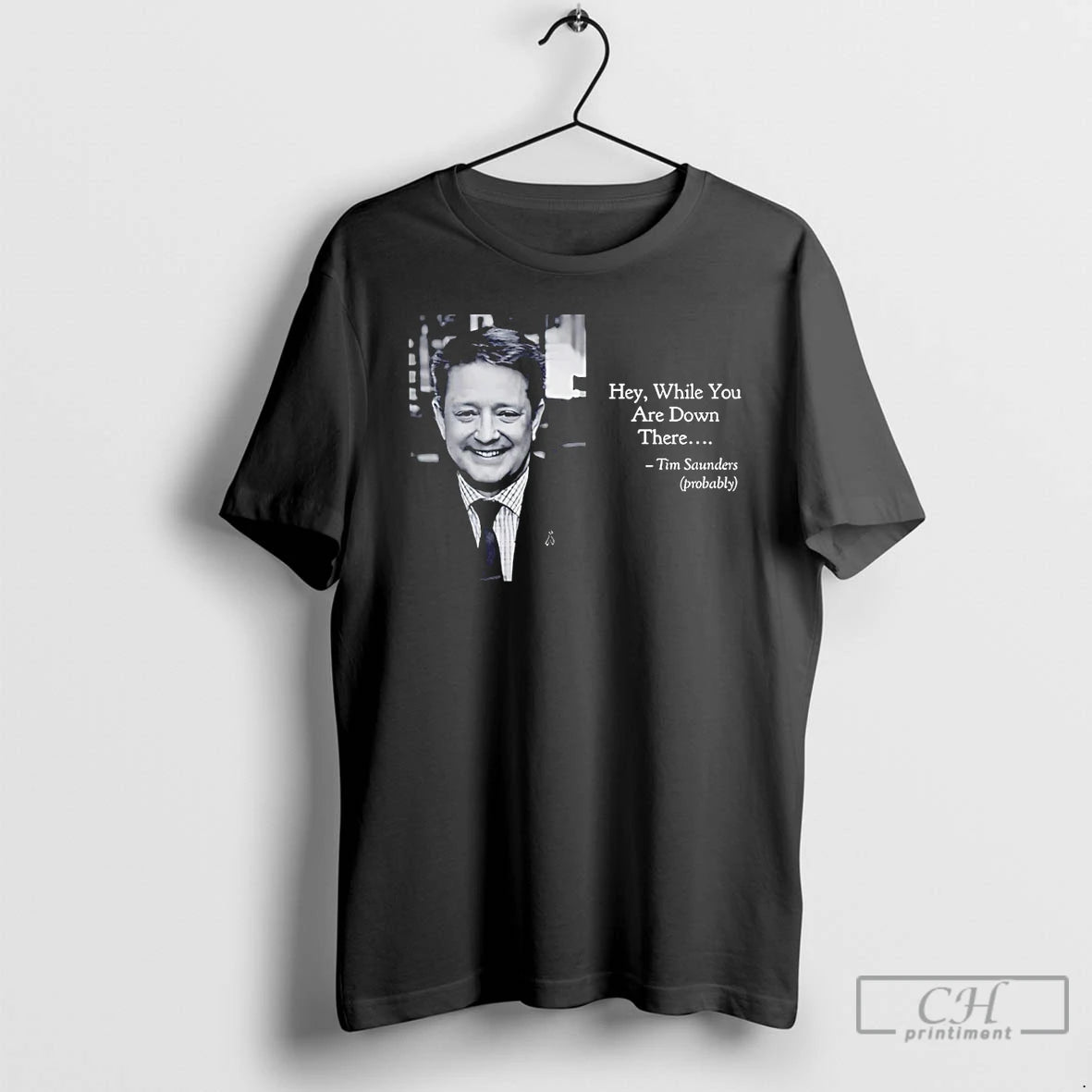 Classic Tim Saunders Hey While You Are Down There Philadelphia Hockey T-Shirts, Hoodie, Sweatshirt | AU01DripNestTees.com