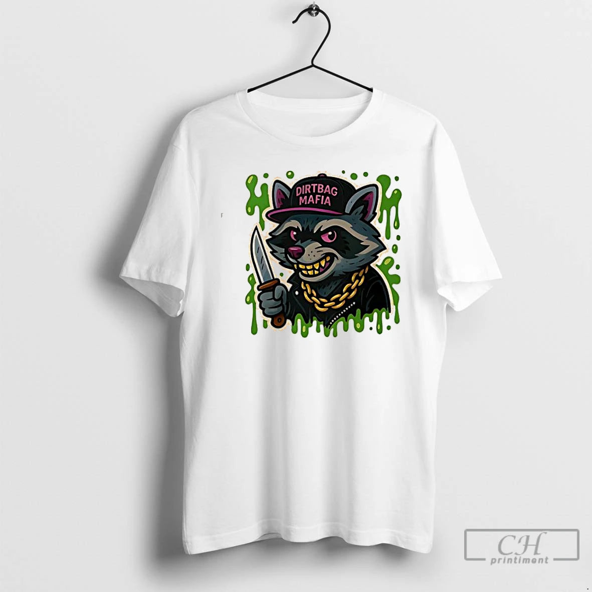 Classic Trash Panda Hat Dirtbag Mafia Art T-Shirts, Hoodie, Sweatshirt | AU01DripNestTees.com