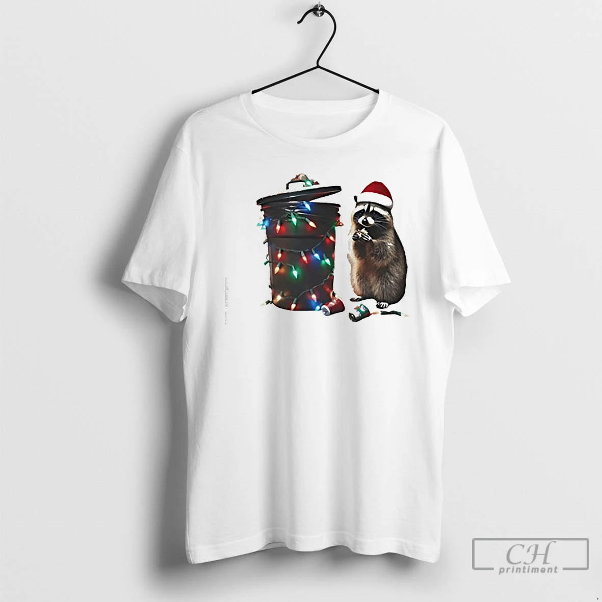 Classic Trashy Christmas Raccoon Trash Lights Graphic T-Shirts, Hoodie, Sweatshirt | AU01DripNestTees.com