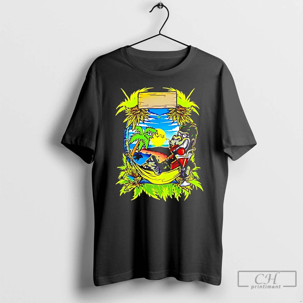 Classic Tropical Gorilla Vacation Graphic T-Shirts, Hoodie, Sweatshirt | AU01DripNestTees.com