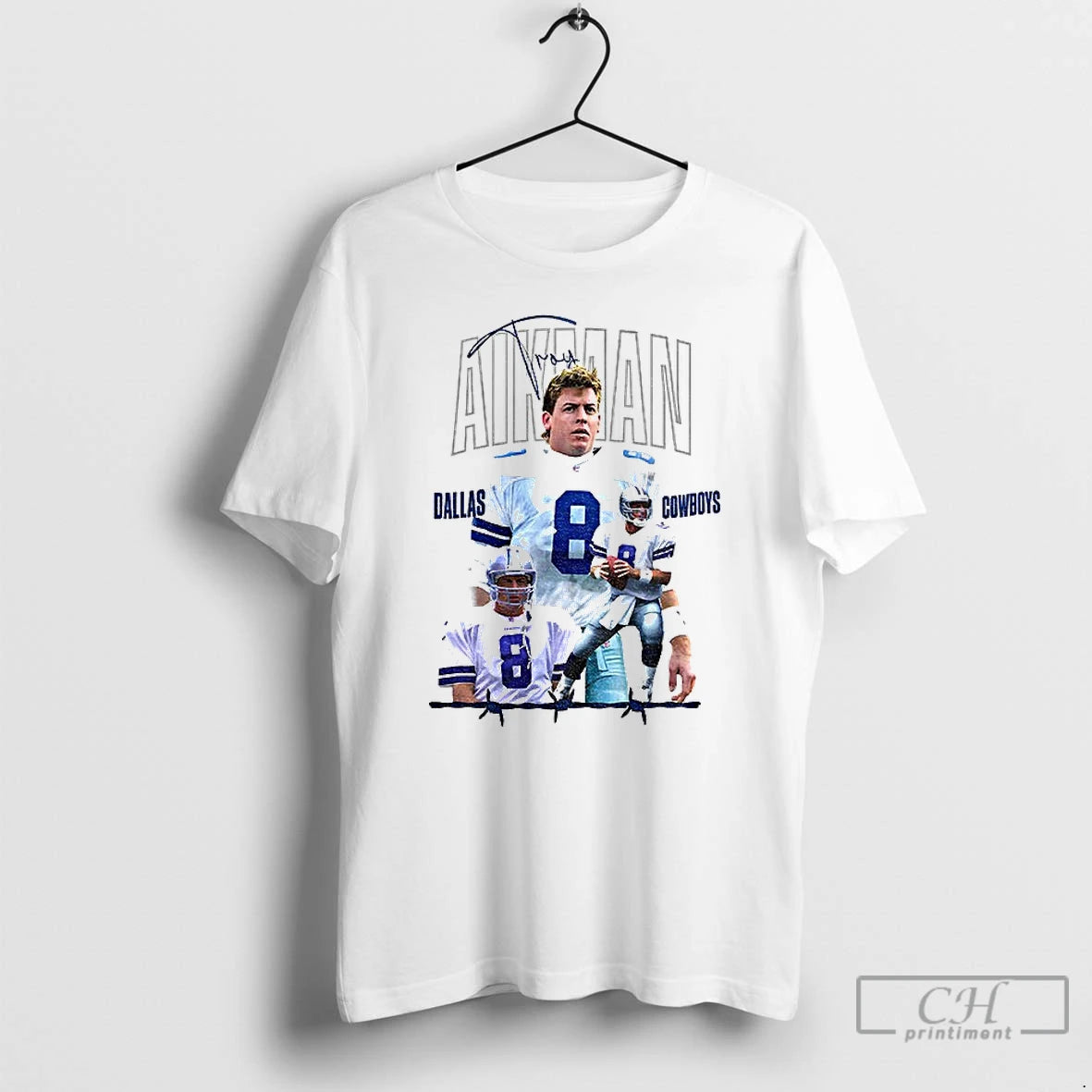 Classic Troy Aikman Dallas Cowboys Football Legend Graphic Signature T-Shirts, Hoodie, Sweatshirt | AU01DripNestTees.com