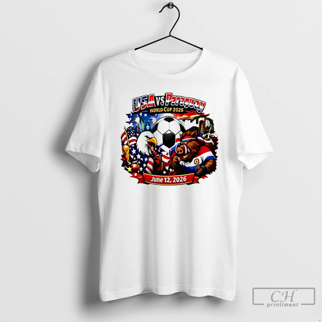 Classic Usa Vs Paraguay 2026 World Cup Mascot T-Shirts, Hoodie, Sweatshirt | AU01DripNestTees.com