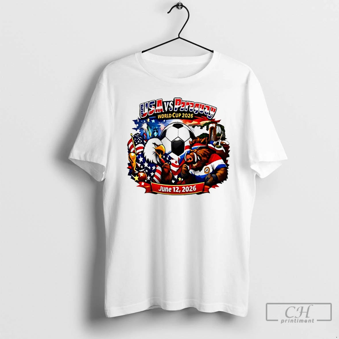 Classic Usa Vs Paraguay 2026 World Cup Mascot T-Shirts, Hoodie, Sweatshirt | AU01DripNestTees.com