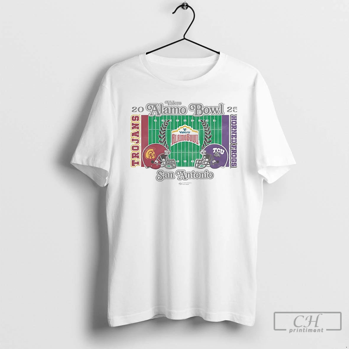 Classic Usc Trojans Vs Tcu Horned Frogs 2025 Valero Alamo Bowl Head To Head T-Shirts, Hoodie, Sweatshirt