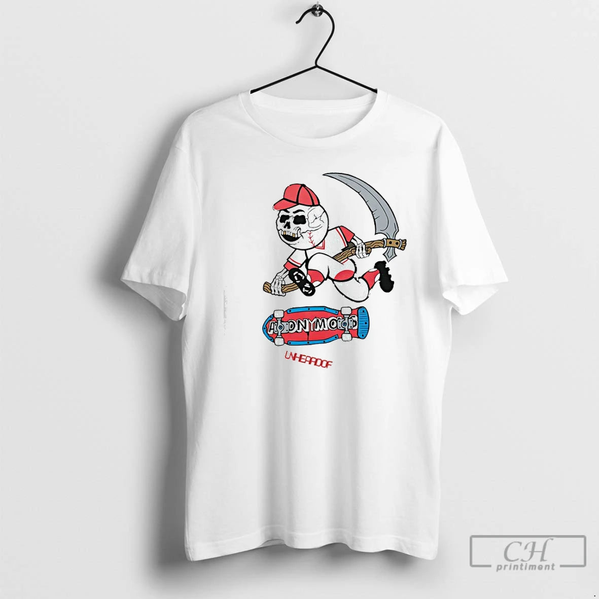 Classic Unheardof Reaper Skater Baseball Graphic T-Shirts, Hoodie, Sweatshirt | AU01DripNestTees.com
