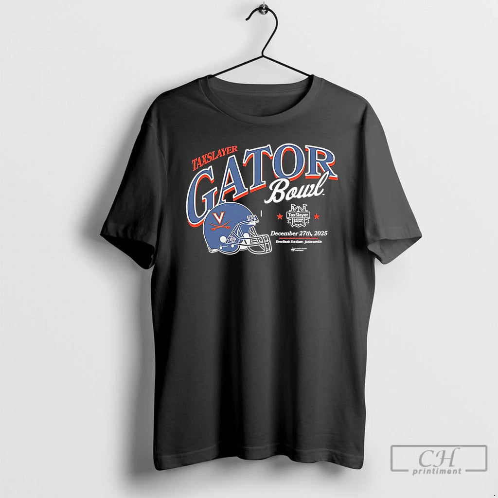 Classic Virginia Cavaliers 2025 Taxslayer Gator Bowl Helmet T-Shirts, Hoodie, Sweatshirt | AU01DripNestTees.com