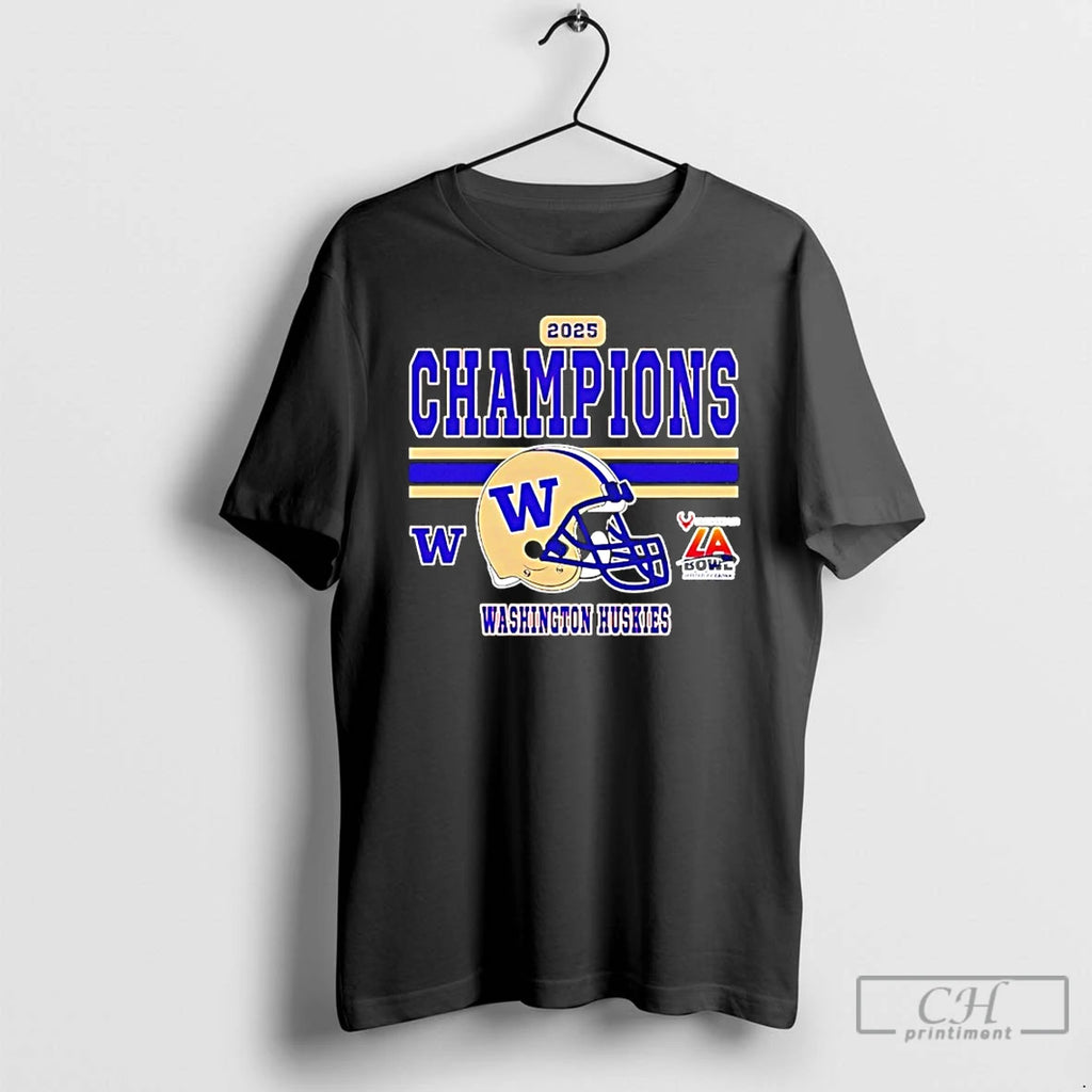 Classic Washington Huskies 2025 La Bowl Champions Helmet T-Shirts, Hoodie, Sweatshirt | AU01DripNestTees.com