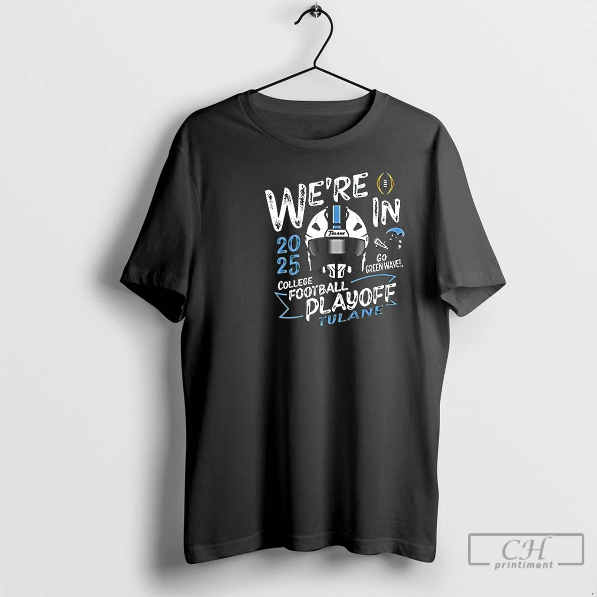Classic Were In Tulane Green Wave Green 2025 Cfp Bound Go Green Wave Circle Black T-Shirts, Hoodie, Sweatshirt