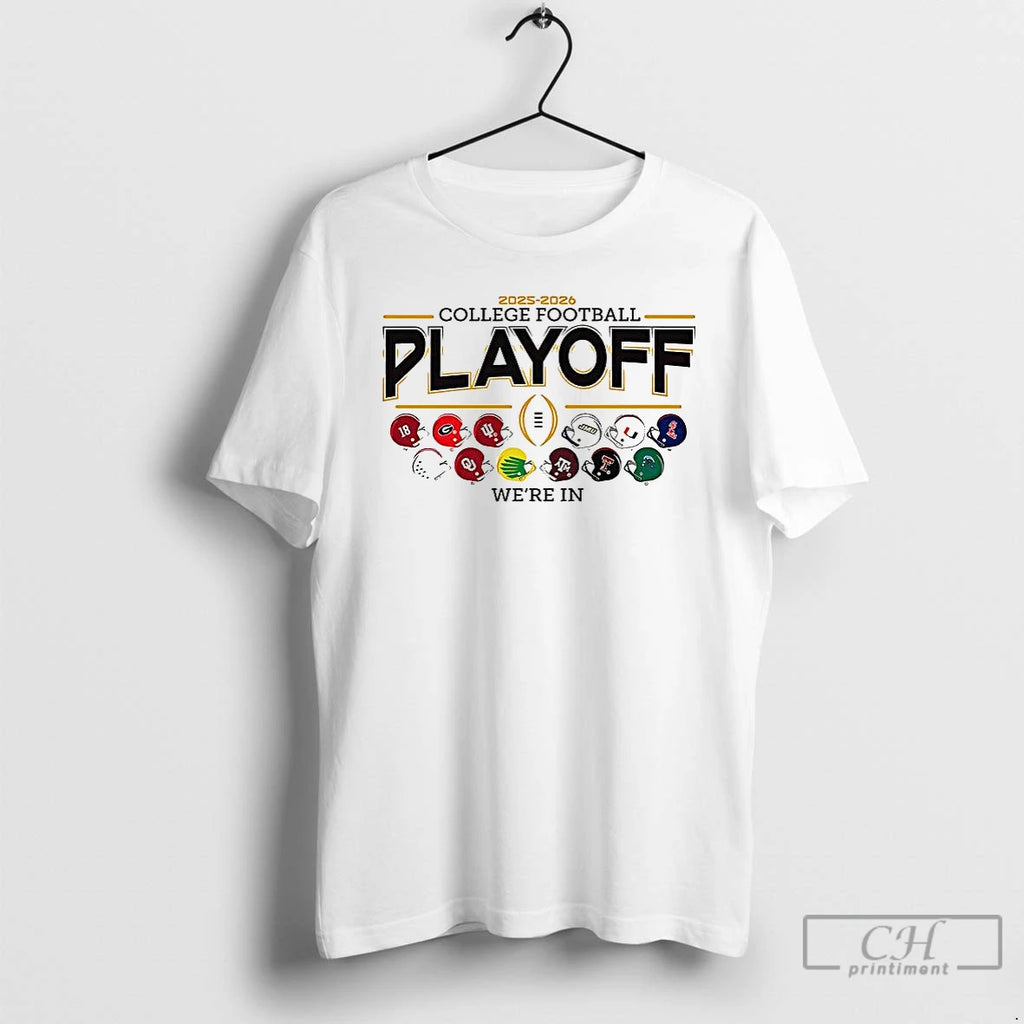 Classic Were In 12 Team Football Helmet Cfp Logo T-Shirts, Hoodie, Sweatshirt | AU01DripNestTees.com