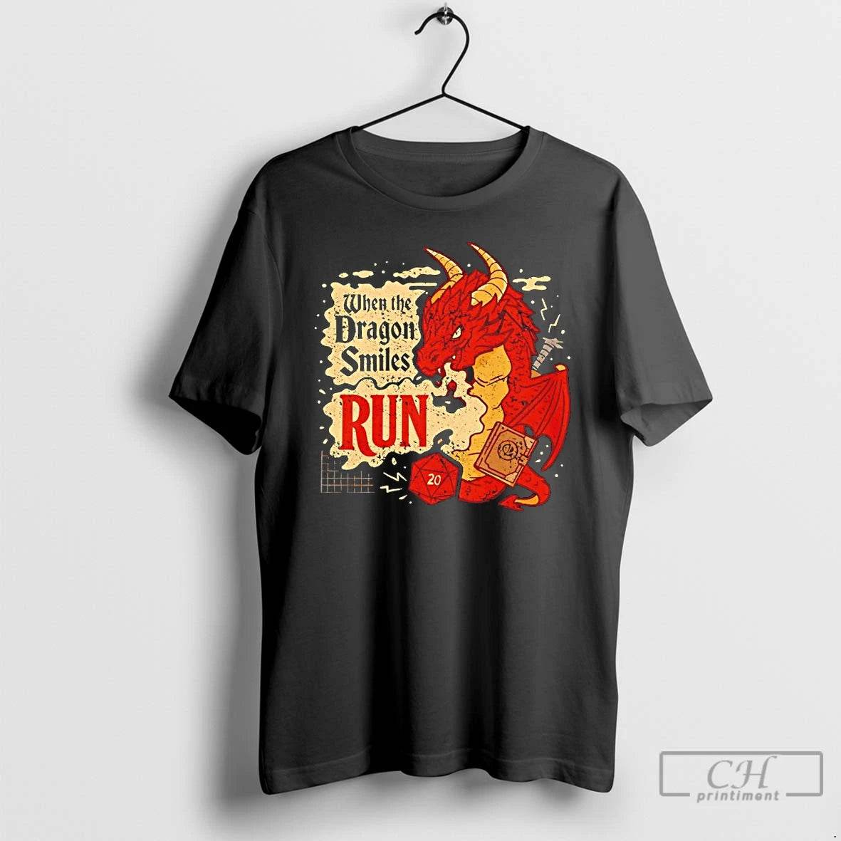 Classic When The Dragon Smiles Run D20 T-Shirts, Hoodie, Sweatshirt | AU01DripNestTees.com