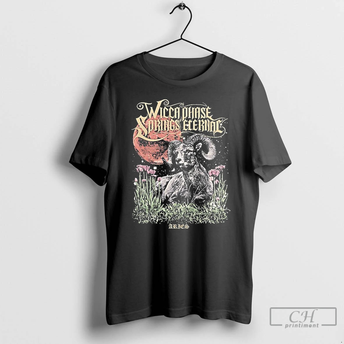 Classic Wicca Phase Springs Eternal Aries Moon Red T-Shirts, Hoodie, Sweatshirt | AU01DripNestTees.com