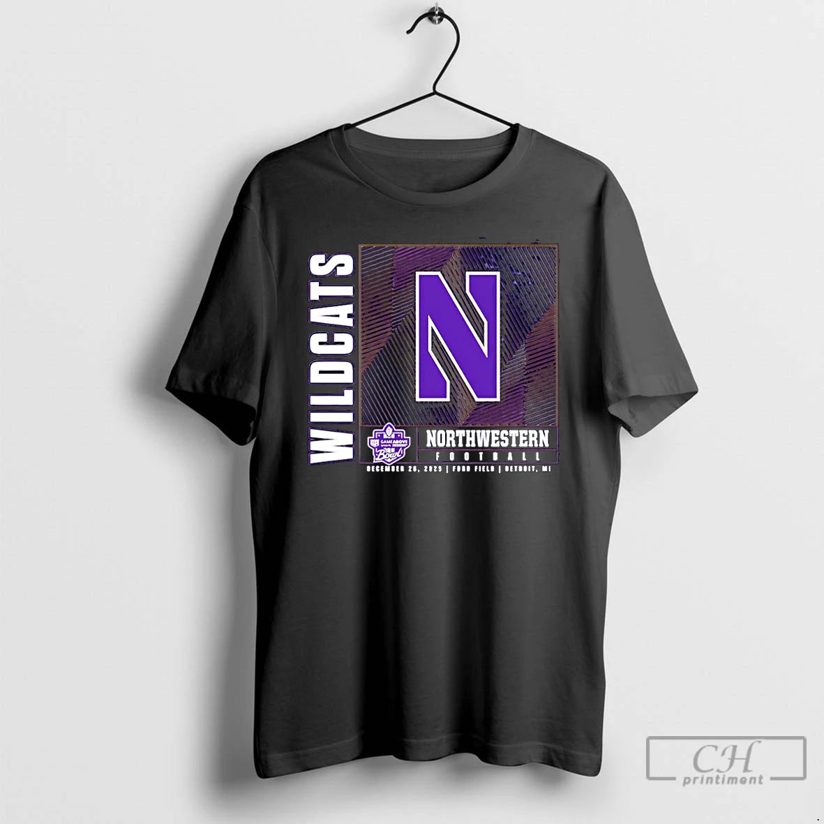 Classic Wildcats Northwestern 2025 Gameabove Sports Bowl Line Art Christmas T-Shirts, Hoodie, Sweatshirt