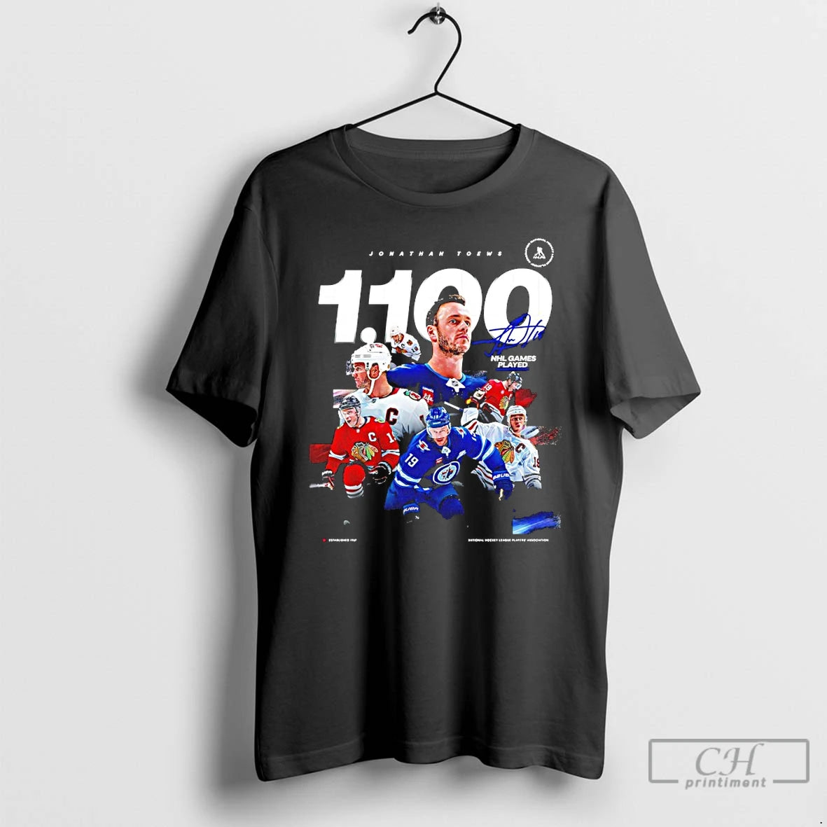 Classic Winnipegs Jonathan Toews 1100 Nhl Games Played Signature T-Shirts, Hoodie, Sweatshirt | AU01DripNestTees.com