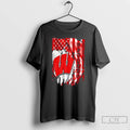 Classic Wisconsin Badgers Football X American Flag