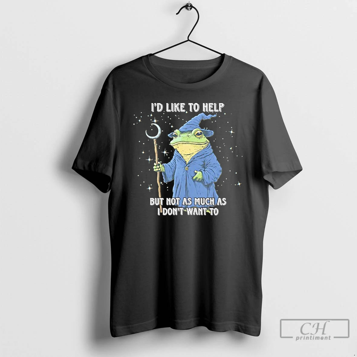 Classic Wizard Frog Id Like To Help But Not As Much As I Dont Want T-Shirts, Hoodie, Sweatshirt | AU01DripNestTees.com