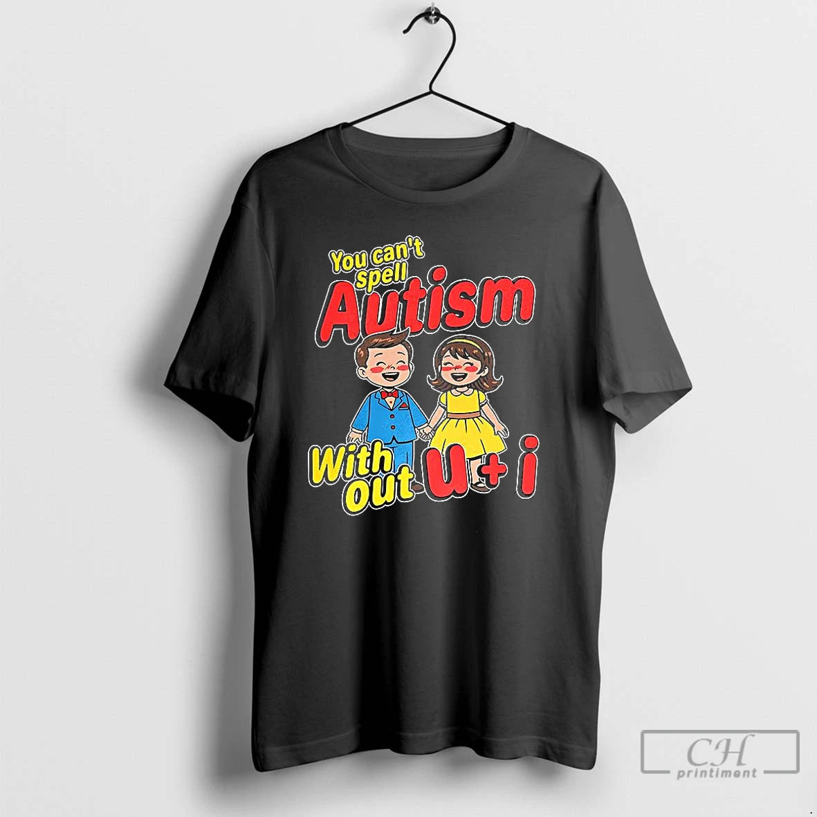Classic You Cant Spell Autism Without U And I Cartoon T-Shirts, Hoodie, Sweatshirt | AU01DripNestTees.com