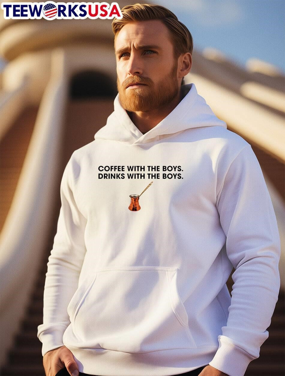 Coffee and Drinks with the Boys Copper Turkish Pot shirt