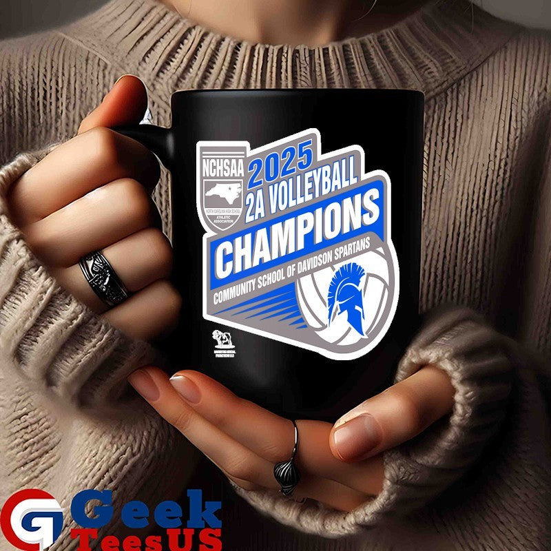 Community School of Davidson Spartans NCHSAA 2A Volleyball Champions 2025 T-shirt