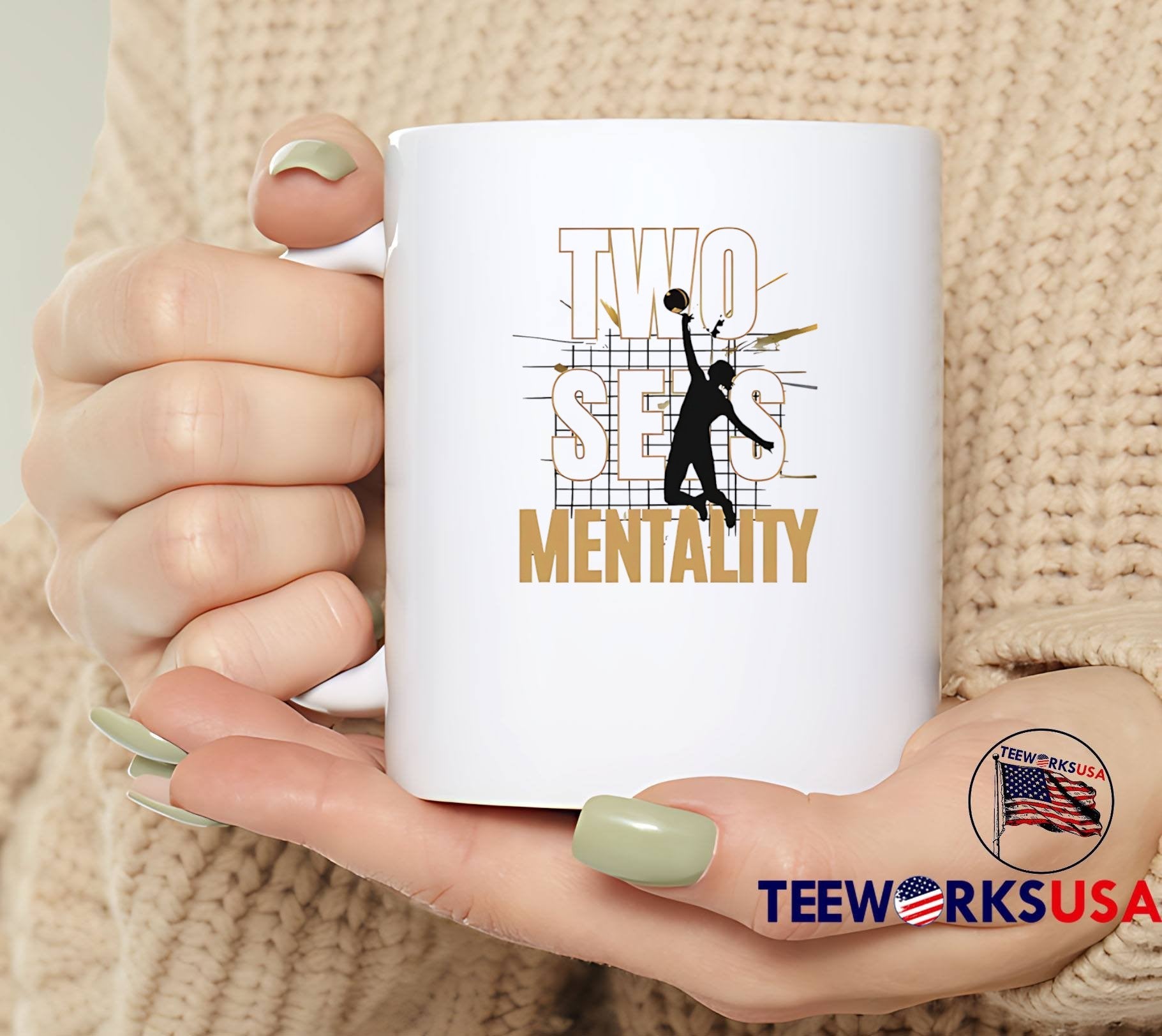 Compete Luxe 2024 Edition Volleyball Player Jumping Two Sets Mentality T-Shirt