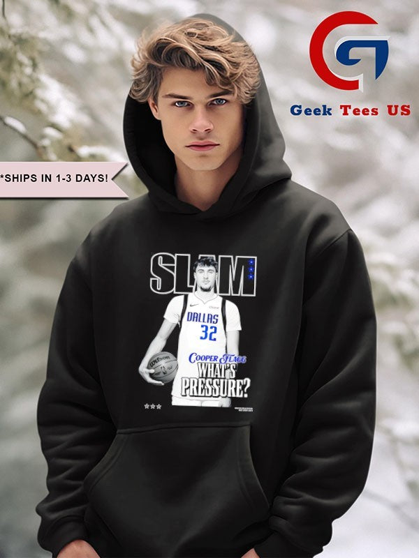 Cooper Flagg Dallas Mavericks NBA what’s pressure SLAM shirt