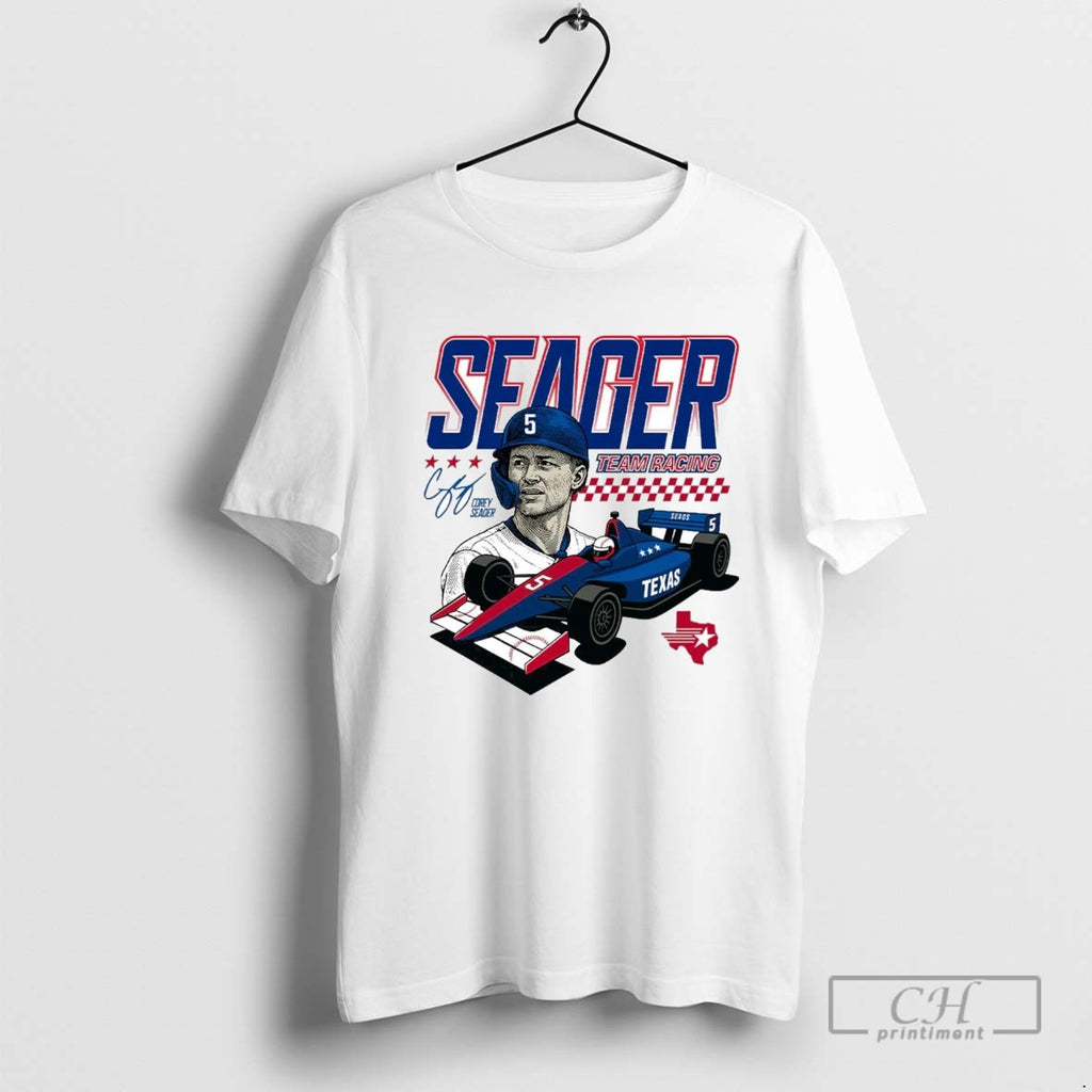 Corey Seager Team Racing Signature Texas Rangers
