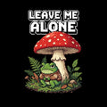 Cozy Grumpy Frog Under Mushroom