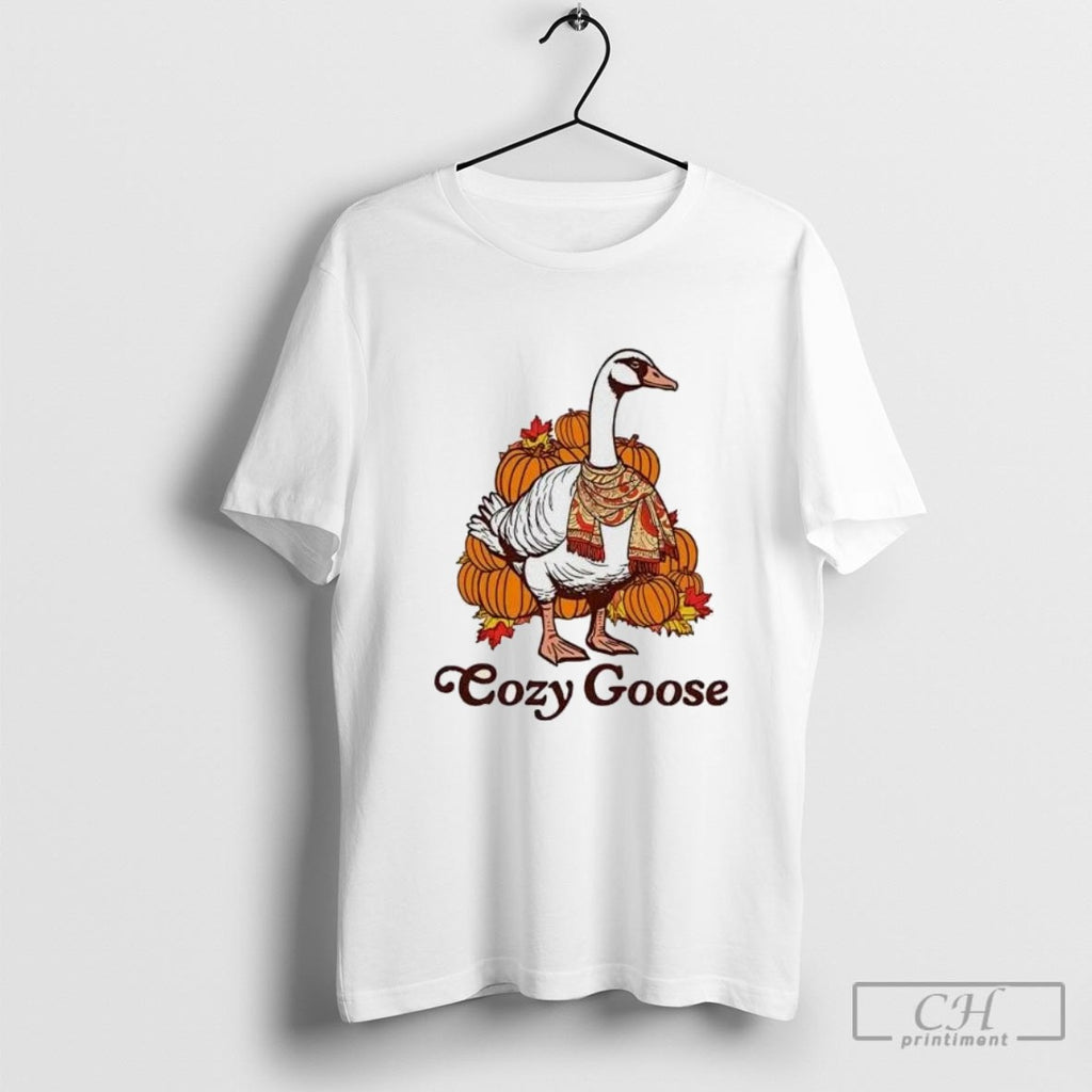 Cozy Goose Pumpkin Halloween Shirt Sweater