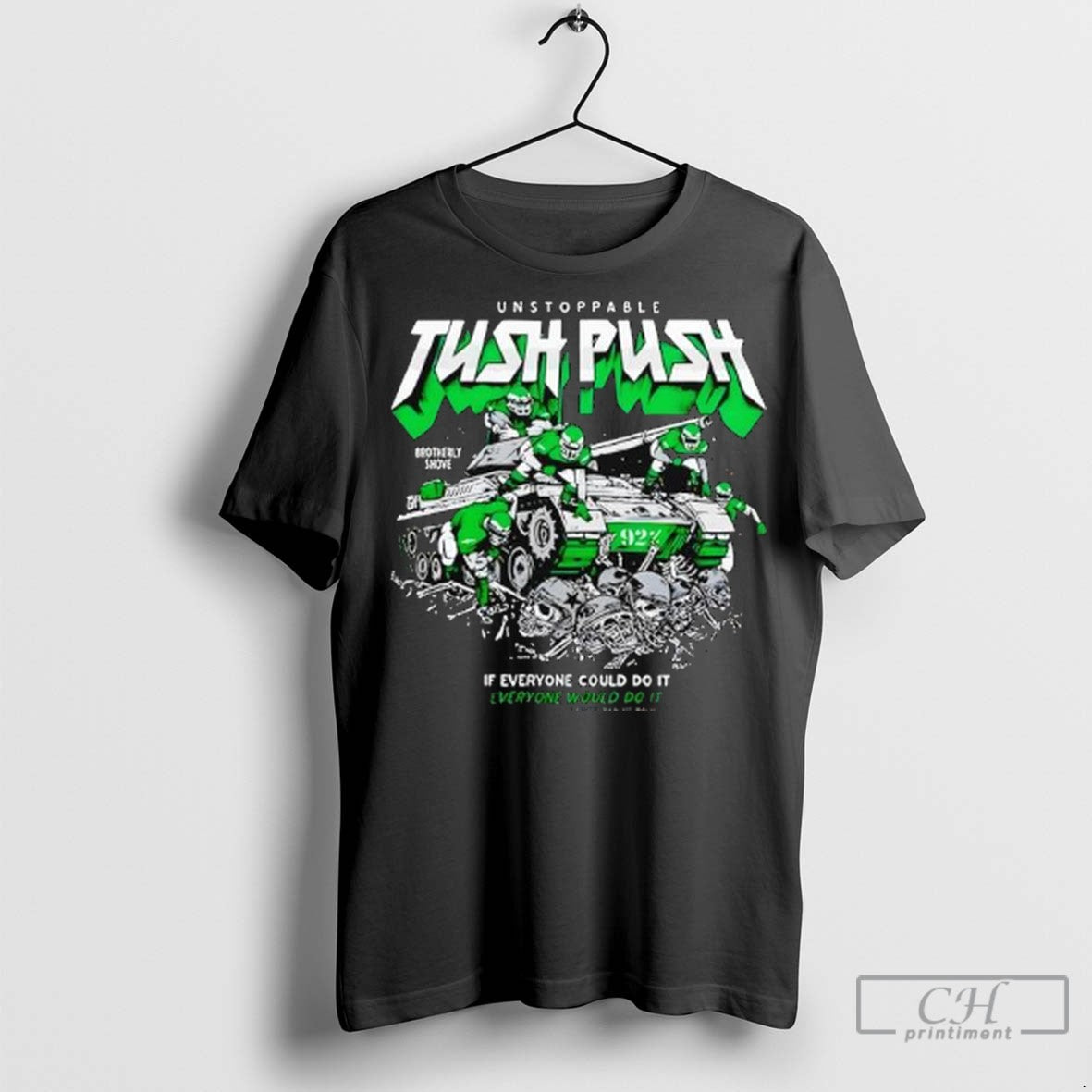 Cracked Bell Philadelphia Tush Push If Everyone Could Do It Graphic T Shirt Jpg