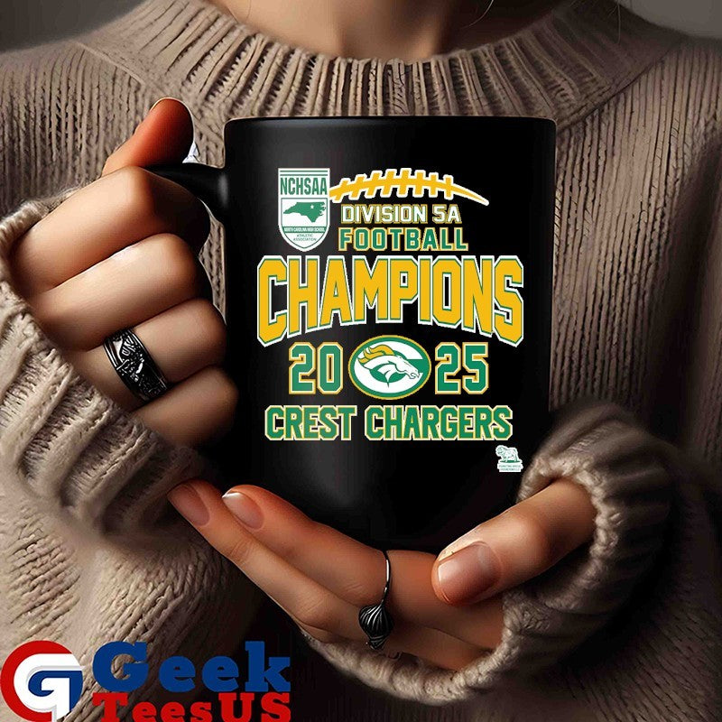 Crest Chargers NCHSAA Division 5A Football Champions 2025 T-shirt